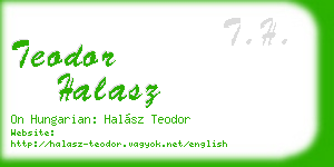 teodor halasz business card